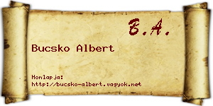 Bucsko Albert névjegykártya